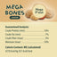 Darford Mega-Bones Junior mantequilla de maní · análisis garantizado