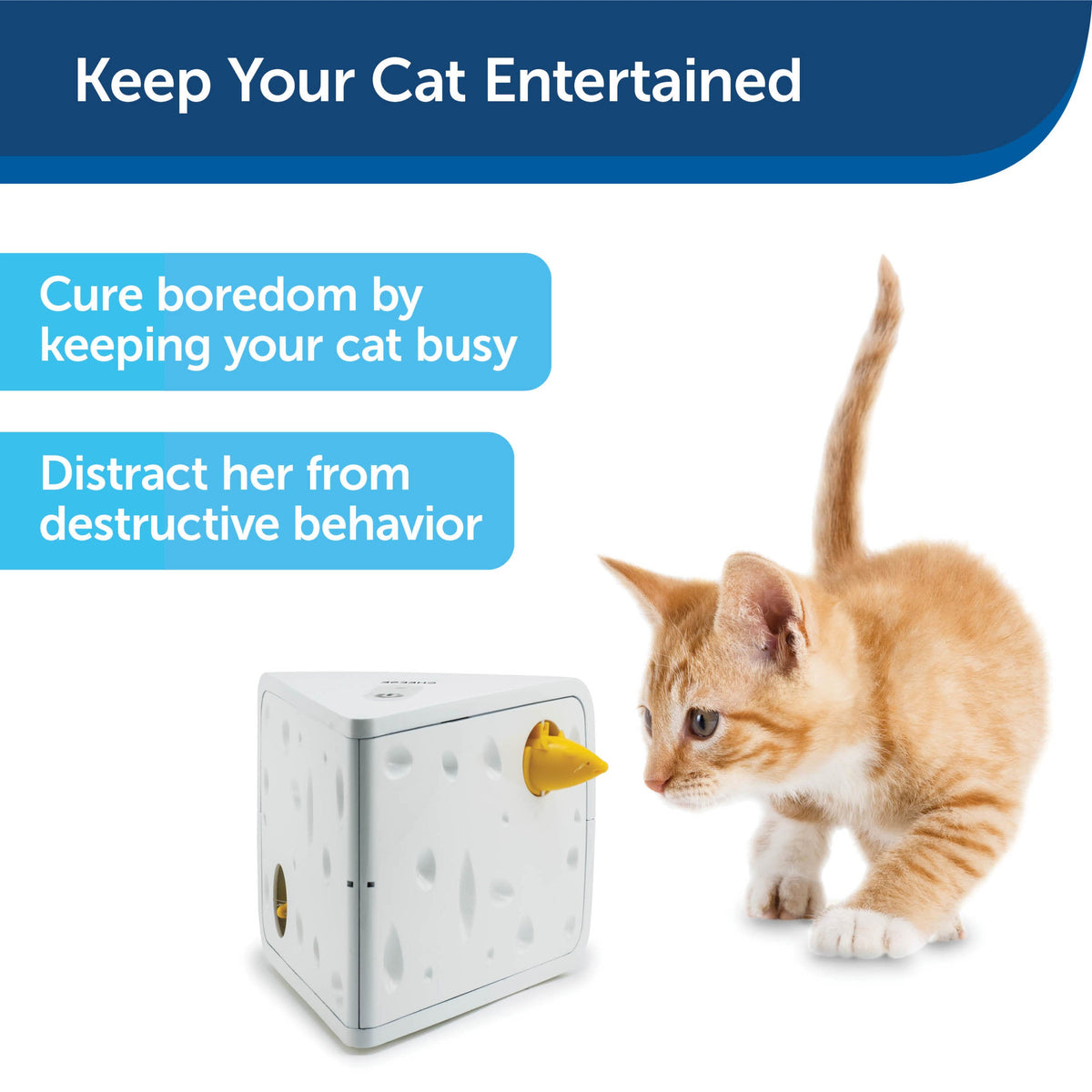 Cheese Automatic Cat Toy