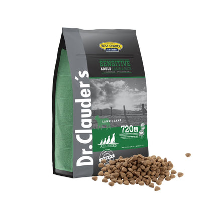 Dr.Clauder’s Best Choice Sensitive Adult, cordero y arroz para perros · empaque de 4 kg