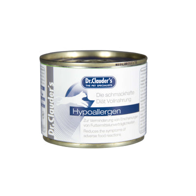 Dr.Clauder’s Hypoallergen Diät para gatos · lata de 200 g, diseño anterior de la lata