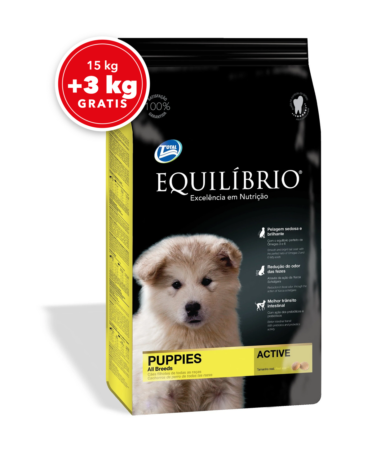 Equilibrio | Alimento seco para perros cachorros Puppies All Breeds — 18 kg (15 + 3 kg gratis)