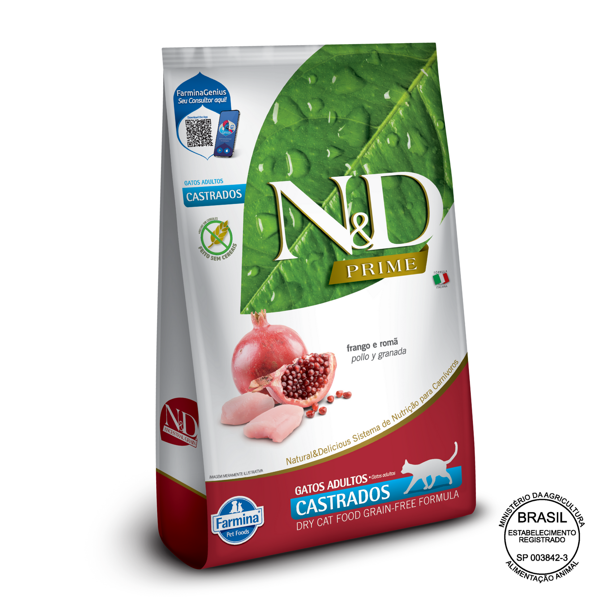 Farmina N&D Prime | Alimento seco para gatos castrados sabor pollo — 1.5KG