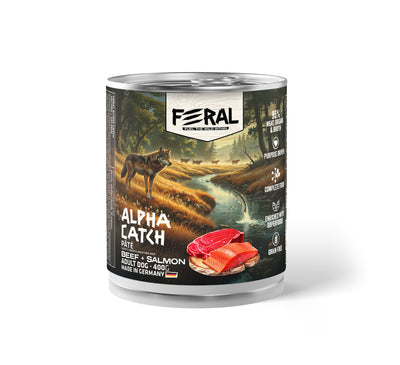 Feral | Alimento húmedo para perros carne de res con salmon — 400g