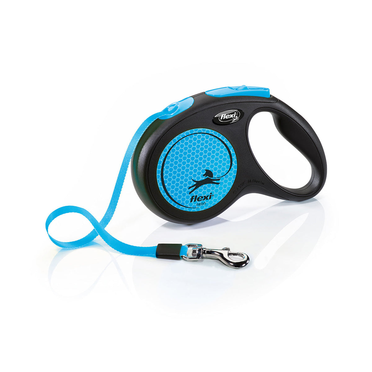 Flexi New Neon M, cinta de 5 m, azul