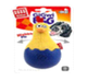 GiGwi Egg Wobble Fun | Juguete gallo de TPR y felpa para perros — Unidad