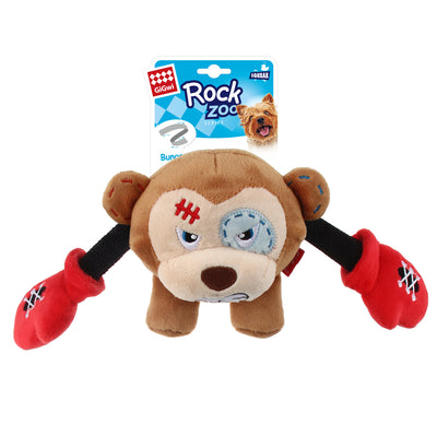 GiGwi | Juguete para perros Rock Zoo King Boxer mono con sonido — Unidad