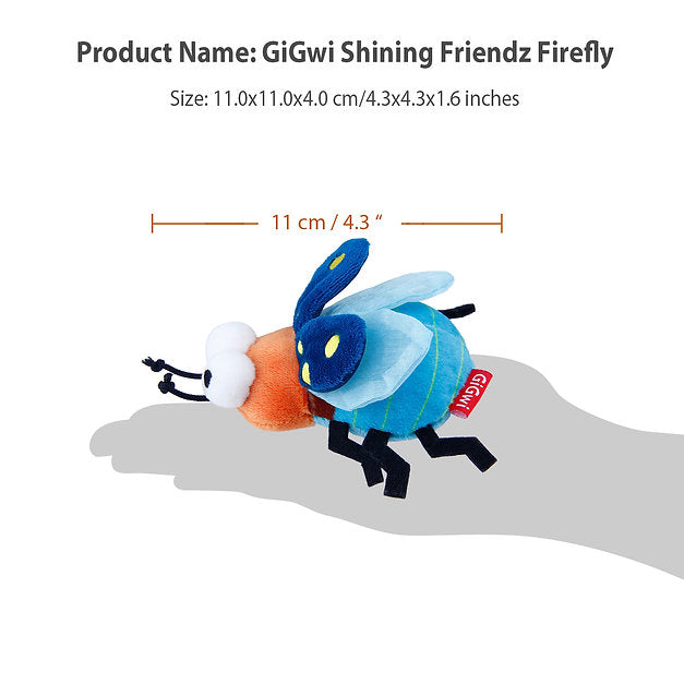 Gigwi | Juguete para gatos Luciérnaga "Shining Friends" con luz LED activada y catnip en el interior — foto oficial GiGwi