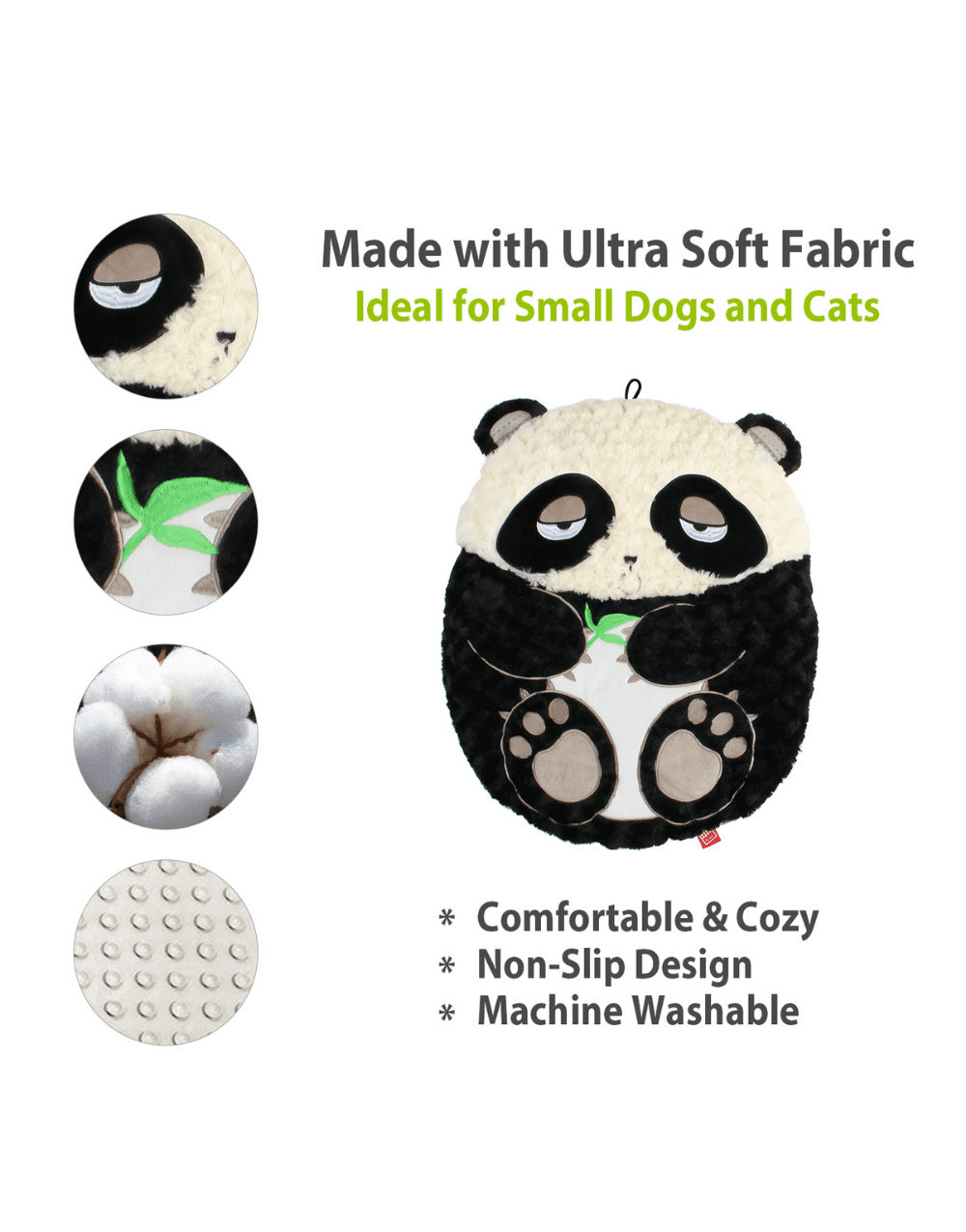 GiGwi Snoozy Friends Panda · felpa ultrasuave