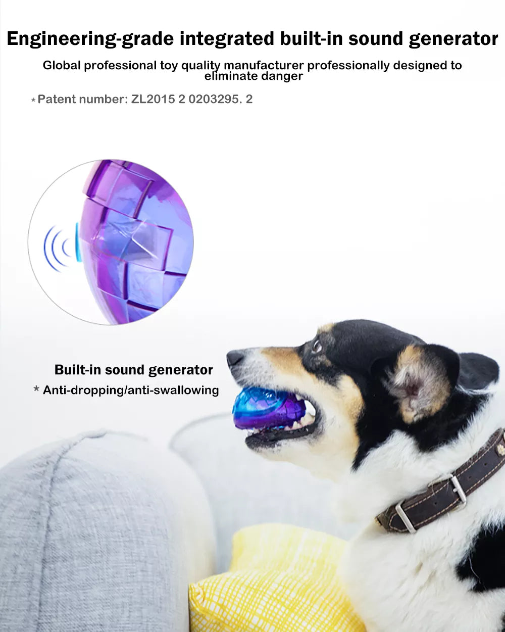 Gigwi Ball | Pelotas para perros, exhibidor de 3 unidades — foto oficial GiGwi