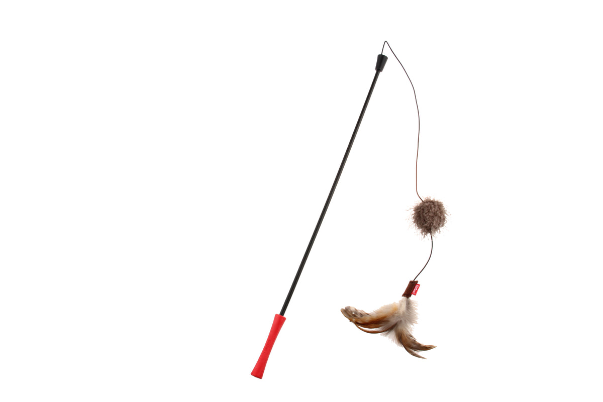 Gigwi | Juguete para gatos varilla con plumas VARILLA COLA FELPA N — foto oficial GiGwi