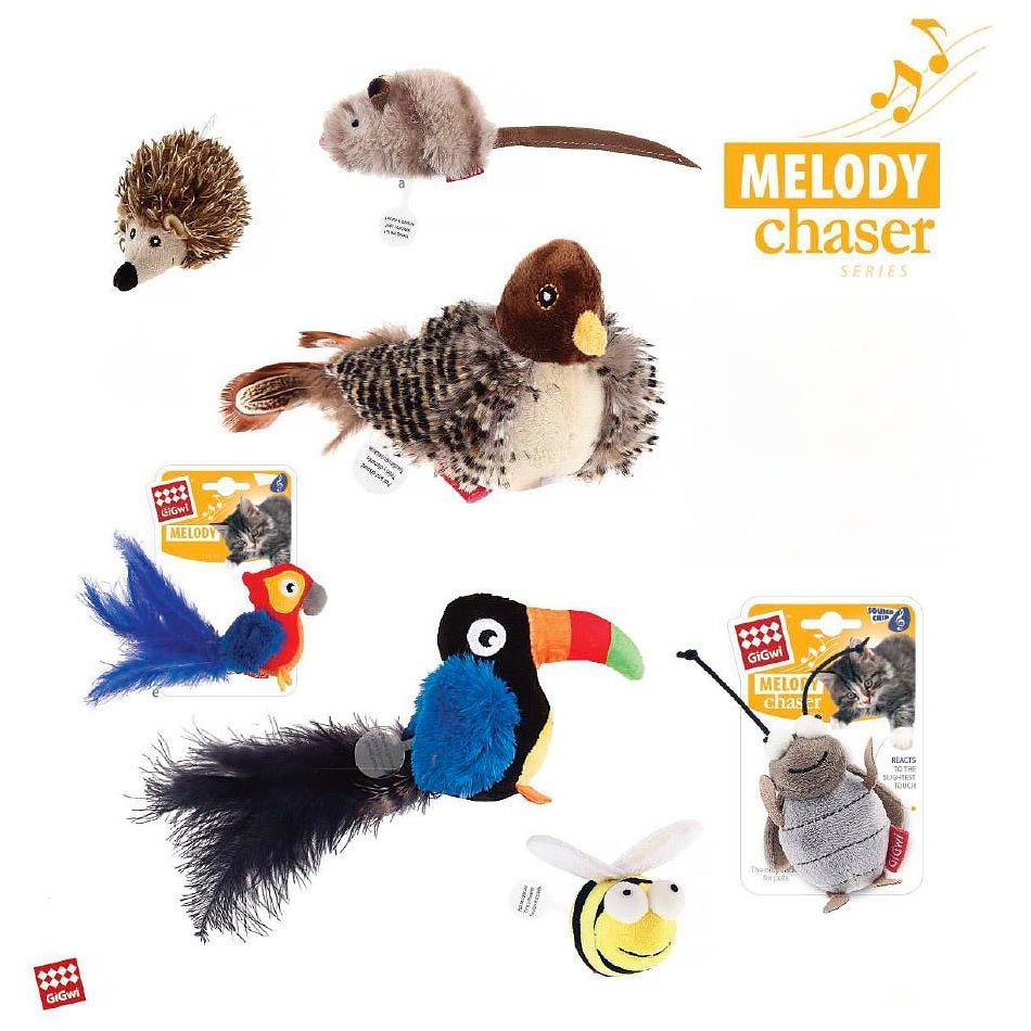 Gigwi | Juguete para gatos Ratón 'Melody Chaser' con sonido que se activa con el movimiento — foto oficial GiGwi