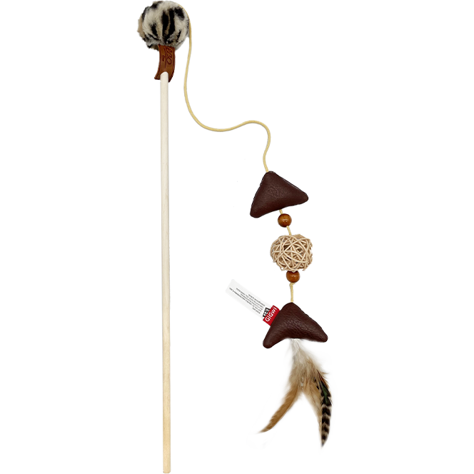 Gigwi | Juguete para gatos ECO LINE varilla con plumas SIL VARILLA PLUMA — foto oficial GiGwi