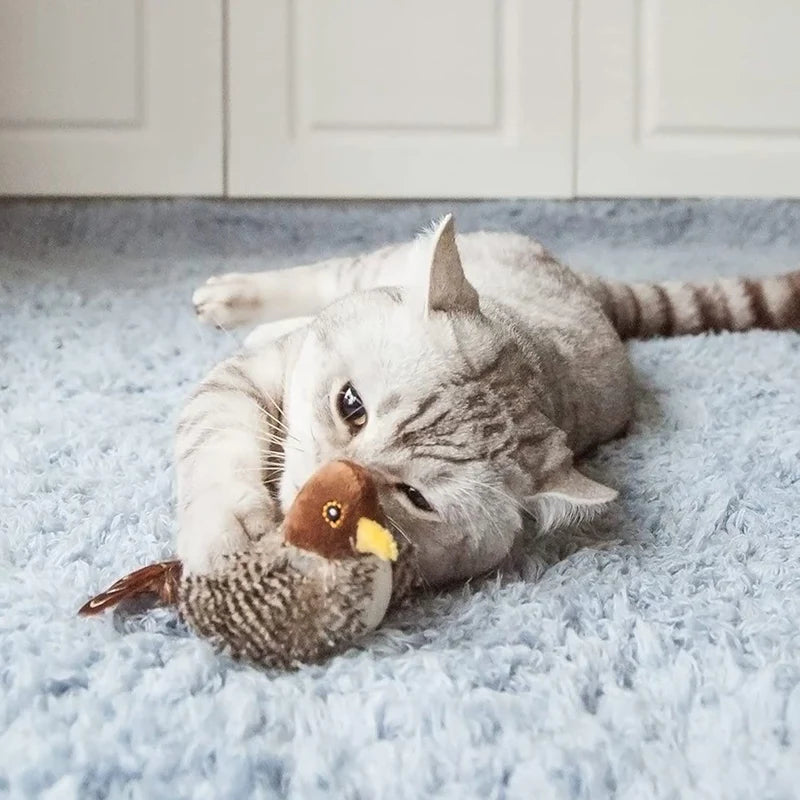 Gigwi | Juguete para gatos Pájaro 'Melody Chaser' sonido de pájaro y pluma — foto oficial GiGwi