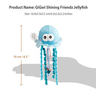 Gigwi | Juguete para gatos Medusa "Shining Friends" con luz LED activada y catnip en el interior — foto oficial GiGwi