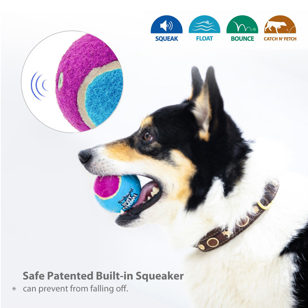Gigwi Ball Originals | Pelotas de tenis para perros, pack de 3 — foto oficial GiGwi