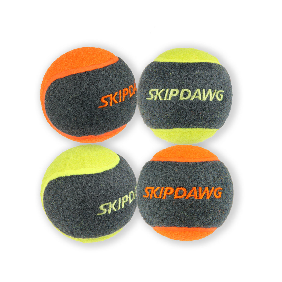 Gigwi | Skipdawg – paquete de 4 pelotas de tenis para perros — foto oficial GiGwi