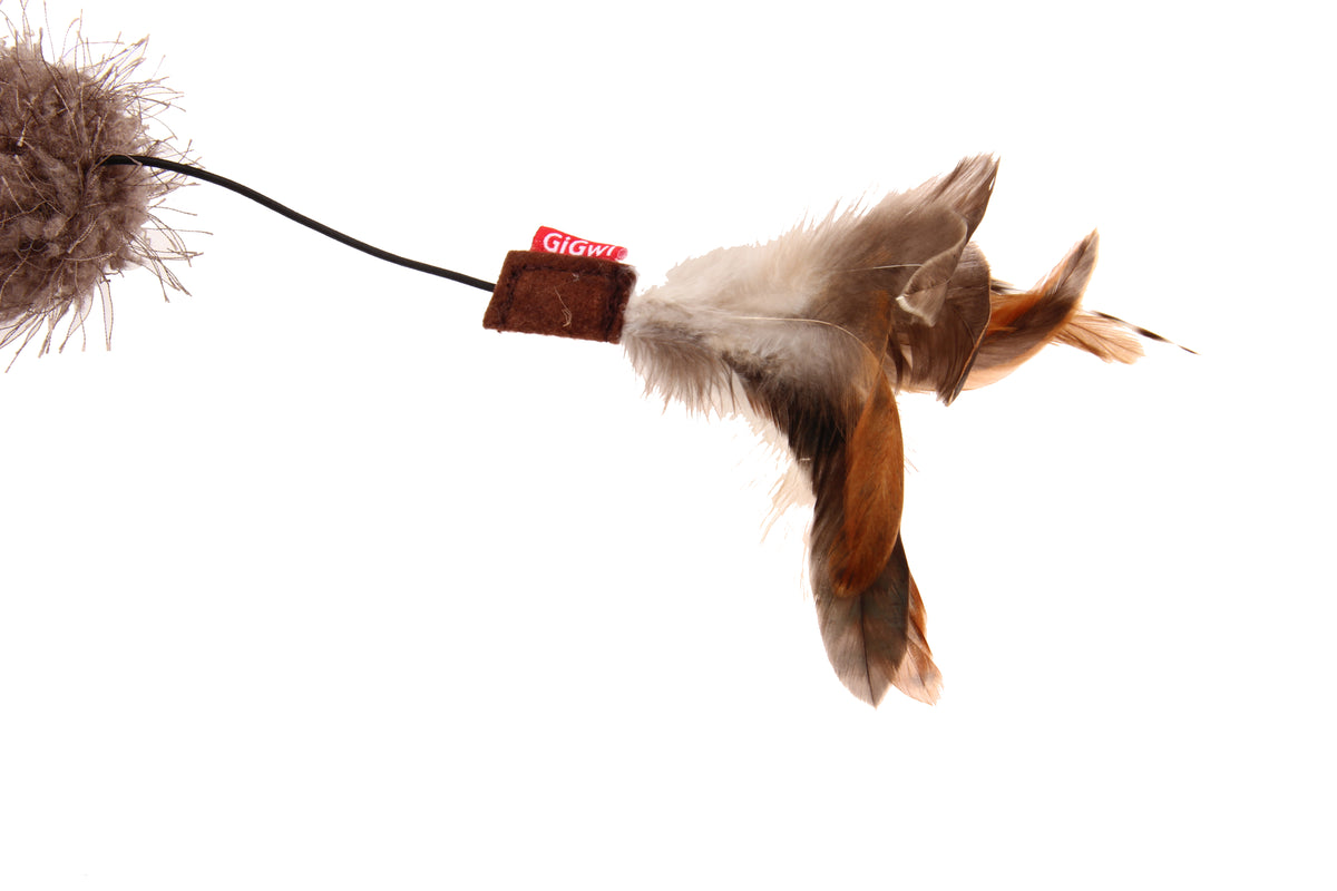 Gigwi | Juguete para gatos varilla con plumas VARILLA COLA FELPA N — foto oficial GiGwi