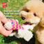Gigwi Plush Friendz | Juguete elefante de felpa con sonido recargable para perros en uso — fotografía original del catálogo GiGwi 2026