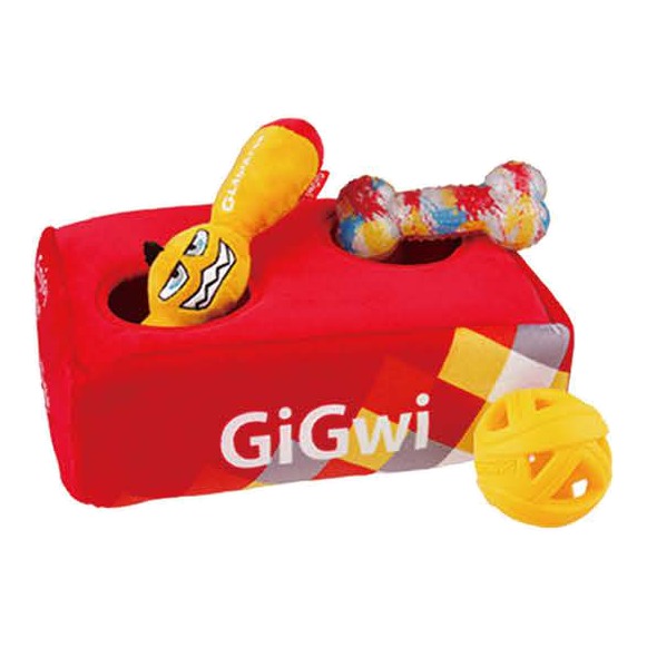 Gigwi Hide N’ Seek | Caja interactiva con pelota para perros