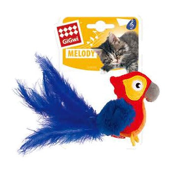 Gigwi | Juguete para gatos Loro 'Melody Chaser' con sonido que se activa con el movimiento