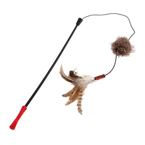 Gigwi | Juguete para gatos varilla con plumas VARILLA COLA FELPA N