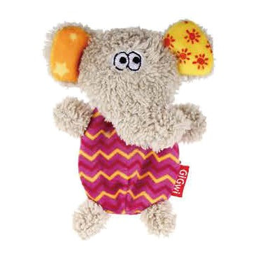 Gigwi Plush Friendz | Juguete elefante de felpa con sonido recargable para perros