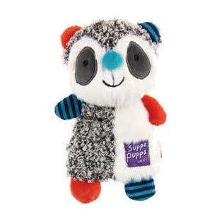 Gigwi Suppa Puppa | Juguete mapache de felpa y TPR con sonido crujiente para perros