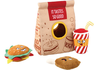 GiGwi Hide N’ Seek | Bolsa interactiva Fast Food para perros — imagen oficial principal
