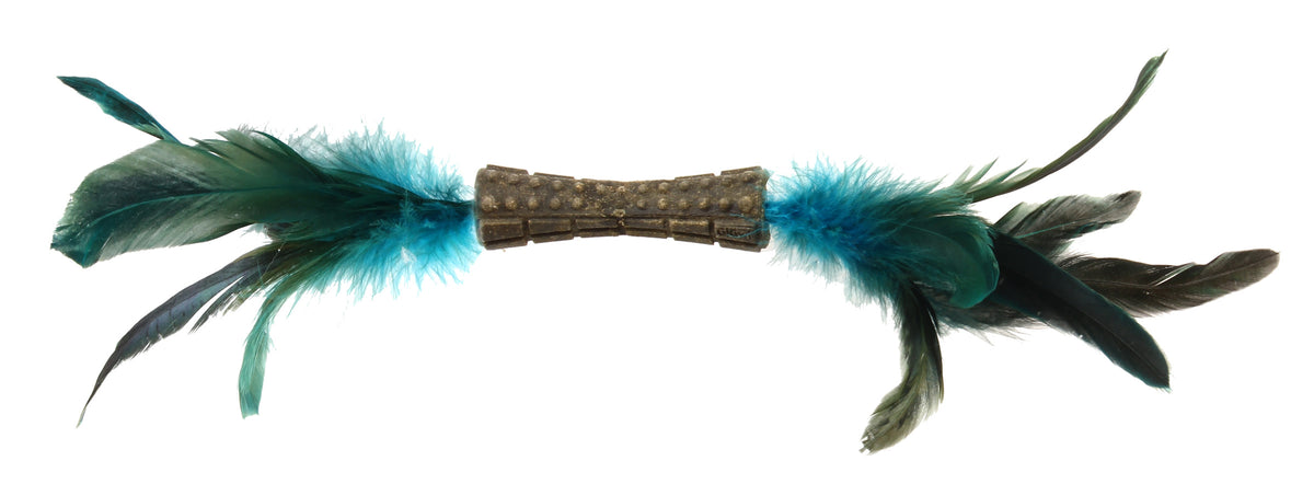 GiGwi | Juguete para gatos Catnip 'Johnny Stick' con dos lados de pluma natural — imagen oficial adicional