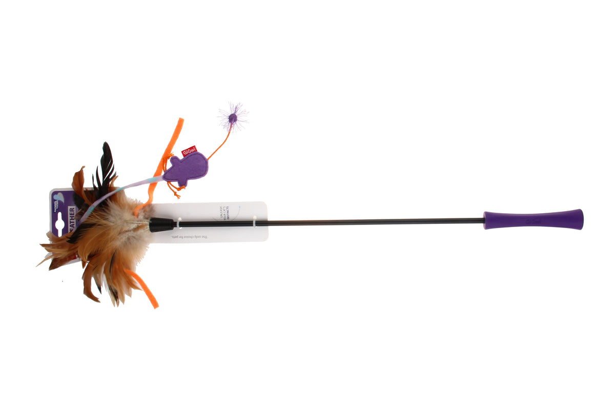 GiGwi | Juguete para gatos varilla con plumas VARILLA PLUMA RATON — imagen oficial principal