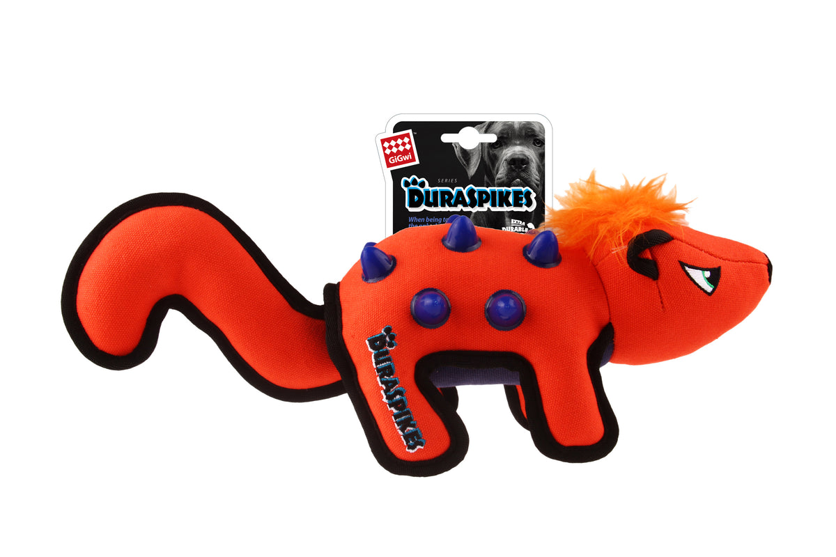 GiGwi | Juguete para perros Duraspikes extra resistente ardilla naranja — imagen oficial adicional