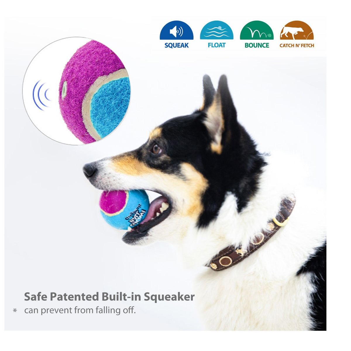 Gigwi Ball Originals | Pelotas de tenis para perros, pack de 3