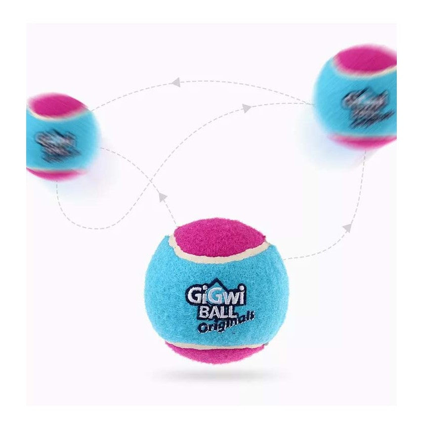 Gigwi Ball Originals | Pelotas de tenis para perros, pack de 3
