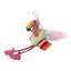 Gigwi | Juguete para gatos Finger ring pájaro rosado y azul con papel arrugado y campana dentro