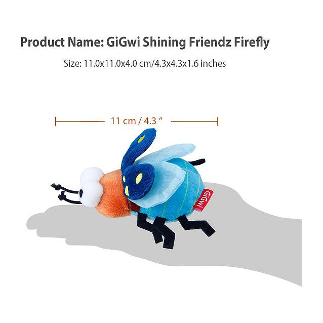 Gigwi | Juguete para gatos Luciérnaga "Shining Friends" con luz LED activada y catnip en el interior
