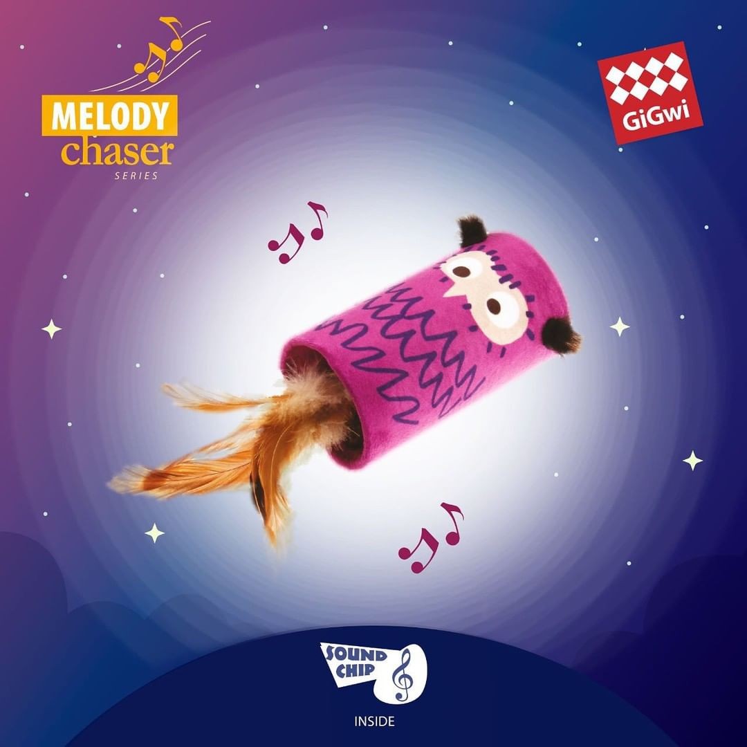 Gigwi | Juguete para gatos MELODY CHASER tubular/pluma búho