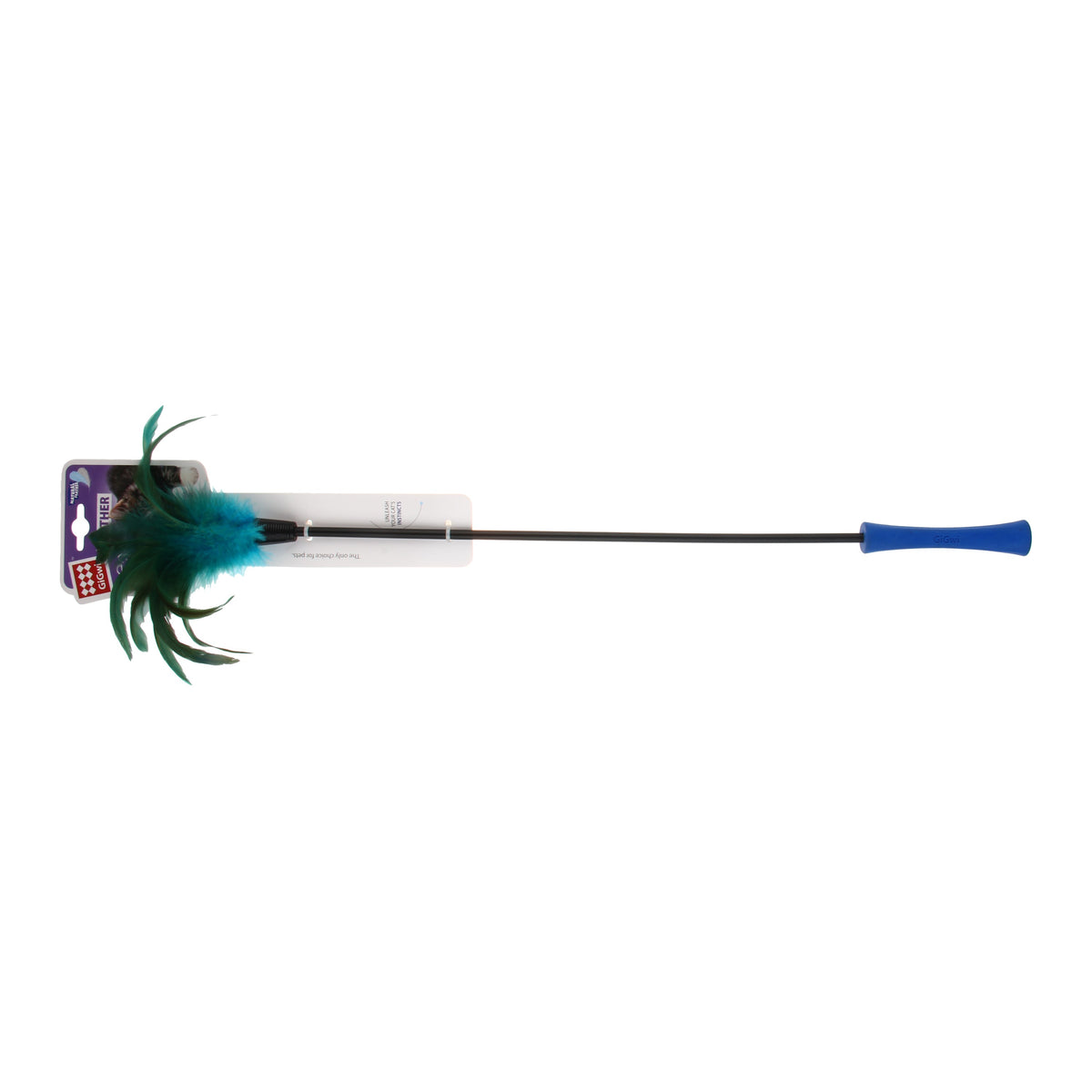 Gigwi | Juguete para gatos varilla con plumas VARILLA COLA FELPA TPR N