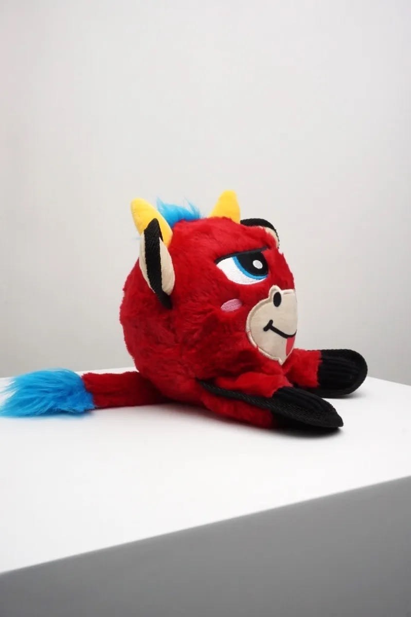 Gigwi | Juguete para perros JUMBALL felpa rojo toro M