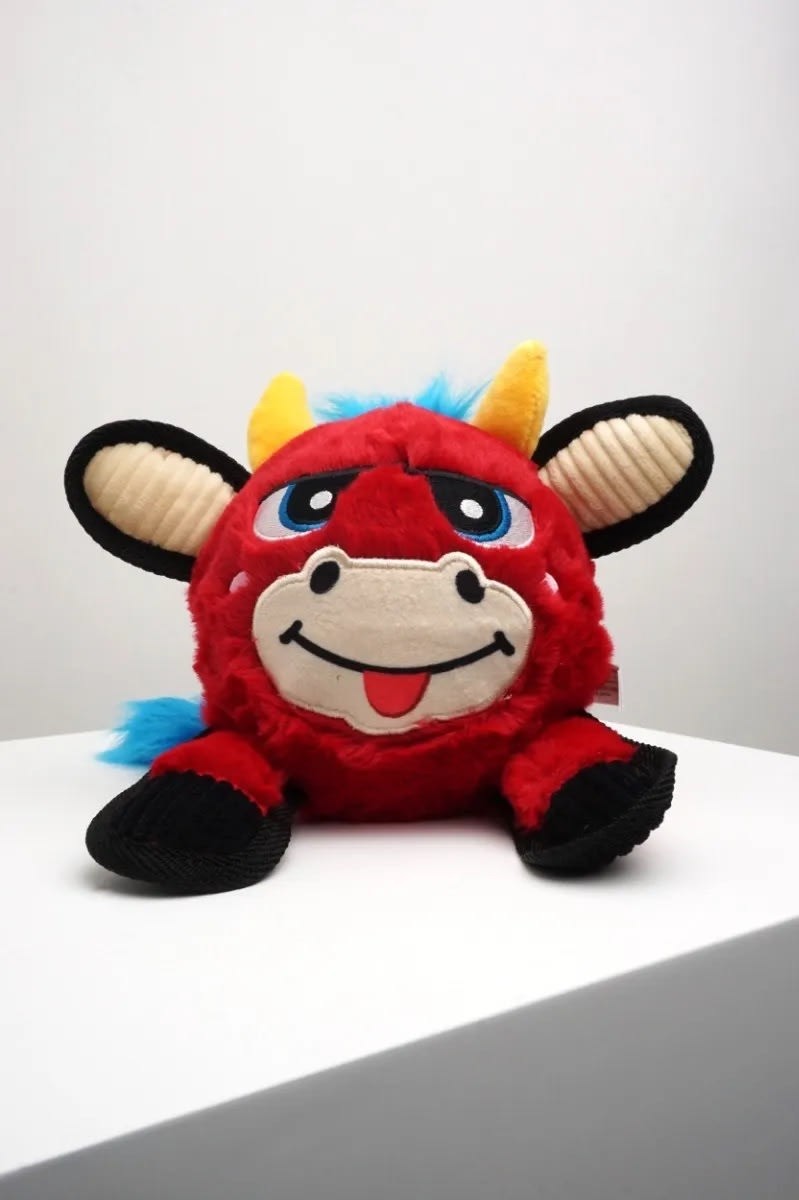 Gigwi | Juguete para perros JUMBALL felpa rojo toro M