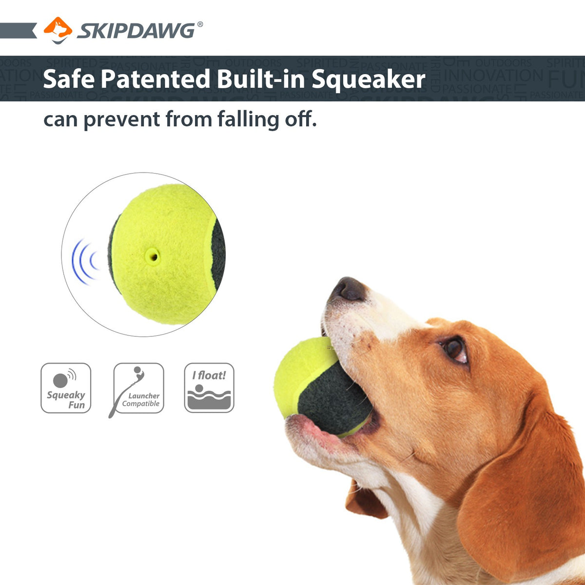 Gigwi | Skipdawg – paquete de 4 pelotas de tenis para perros