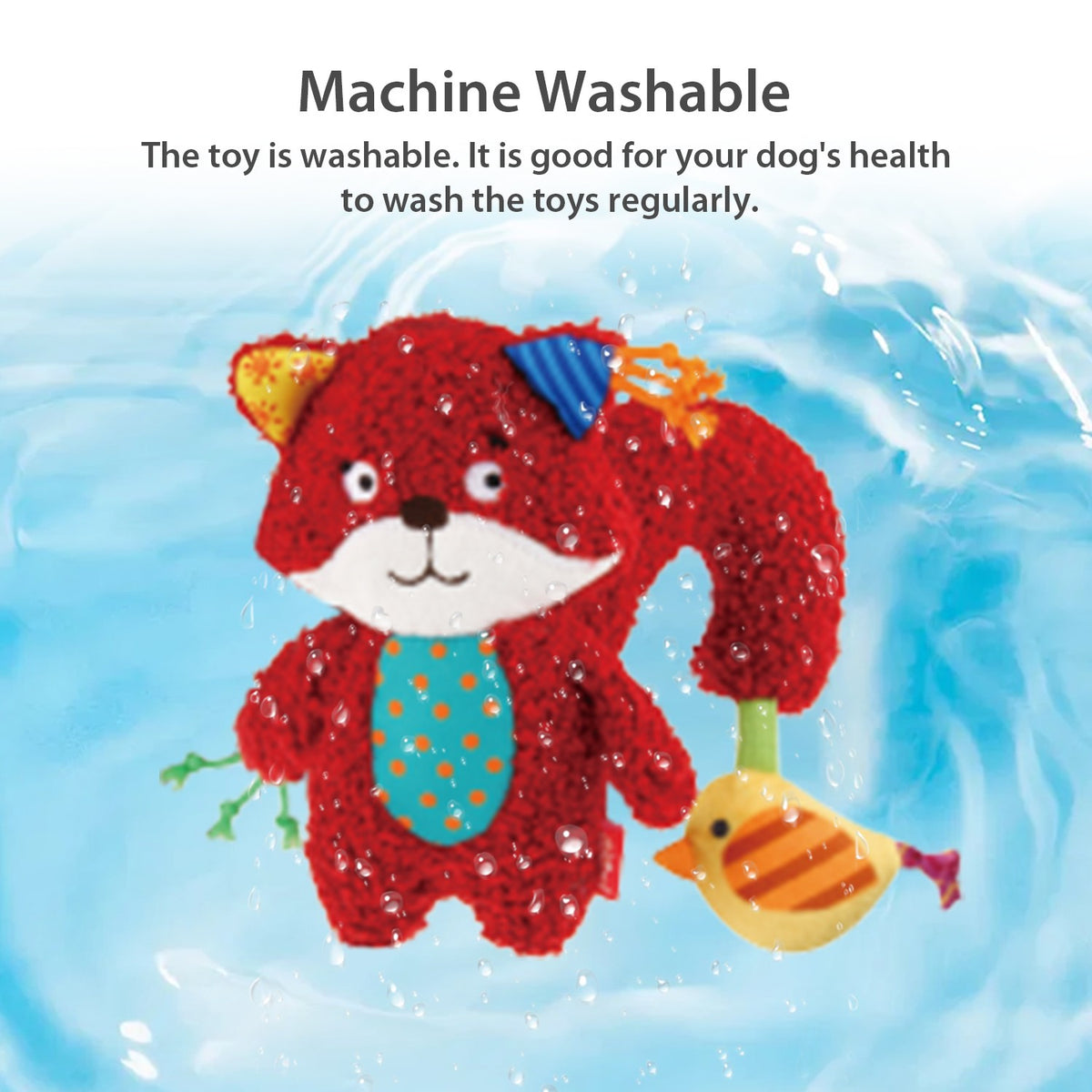 Gigwi Plush Friendz | Juguete ardilla de felpa con papel crujiente para perros