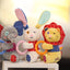 Gigwi Plush Friendz | Juguete conejo de felpa con sonido y aro de TPR para perros