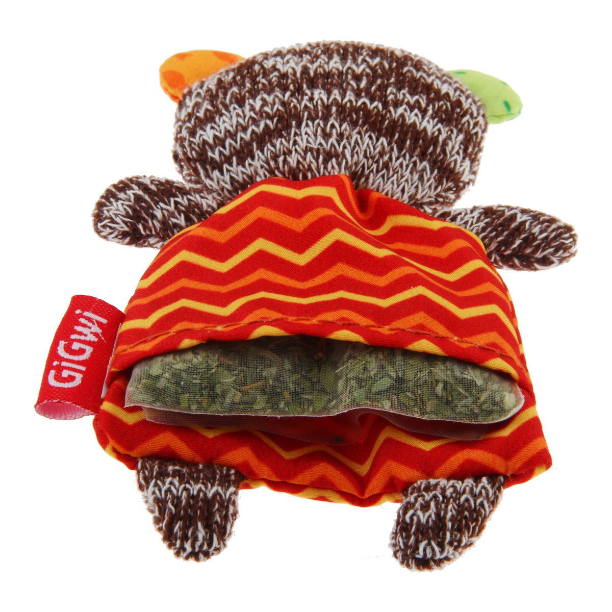 Gigwi Refillable Catnip | Oso con 3 bolsitas de recambio para gatos