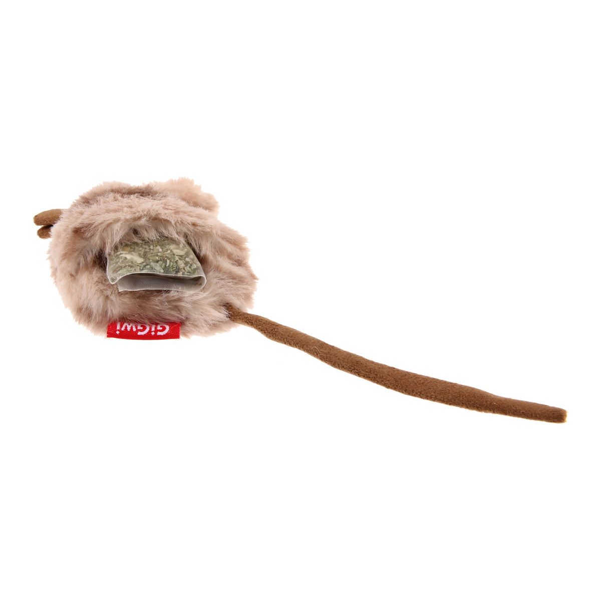 Gigwi Refillable Catnip | Ratón con 3 bolsitas de recambio para gatos