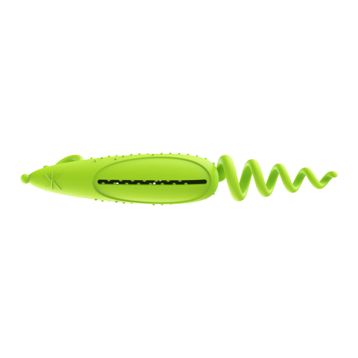 GiGwi Roll-Tailed ratón · verde · ranura del bolsillo