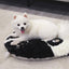 GiGwi Snoozy Friends Panda · perro descansando en el cojín
