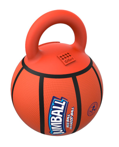 GiGwi Jumball | Pelota de básquet con asa para perros — naranja (catálogo) — vista adicional