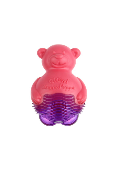 GiGwi Suppa Puppa | Juguete oso para cachorros — rosado y morado