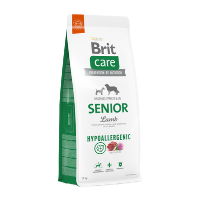 Brit Care Dog Hypoallergenic Senior — envase oficial referencial