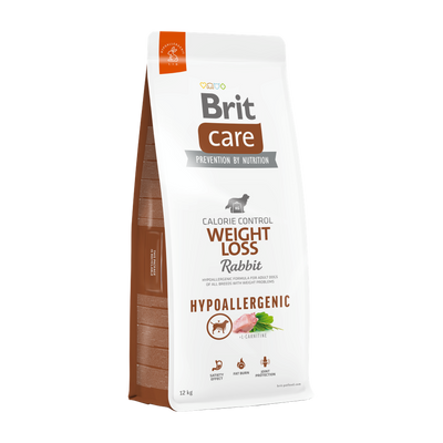 Brit Care Dog Hypoallergenic Weight Loss — envase oficial referencial